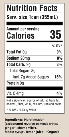 Ginger + Chamomile Sparkling Tea